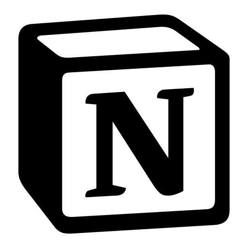 Logo officiel de l'outil de productivité Notion